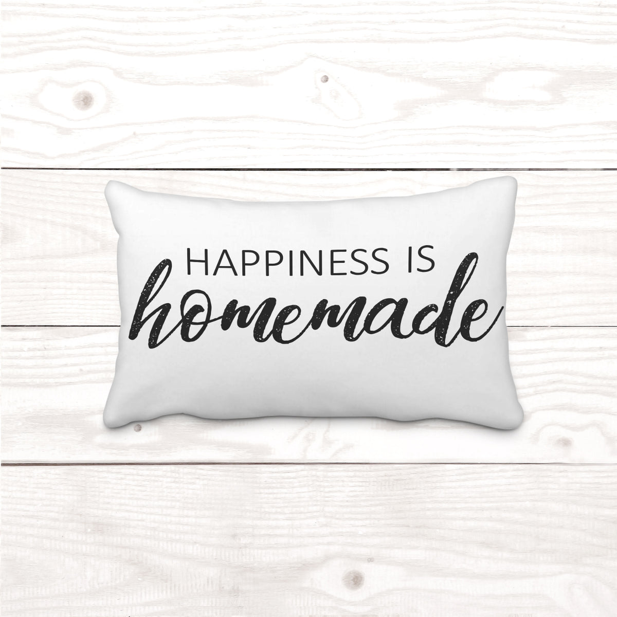 Happiness is Handmade Throw Pillow - Amy Nicole Studio