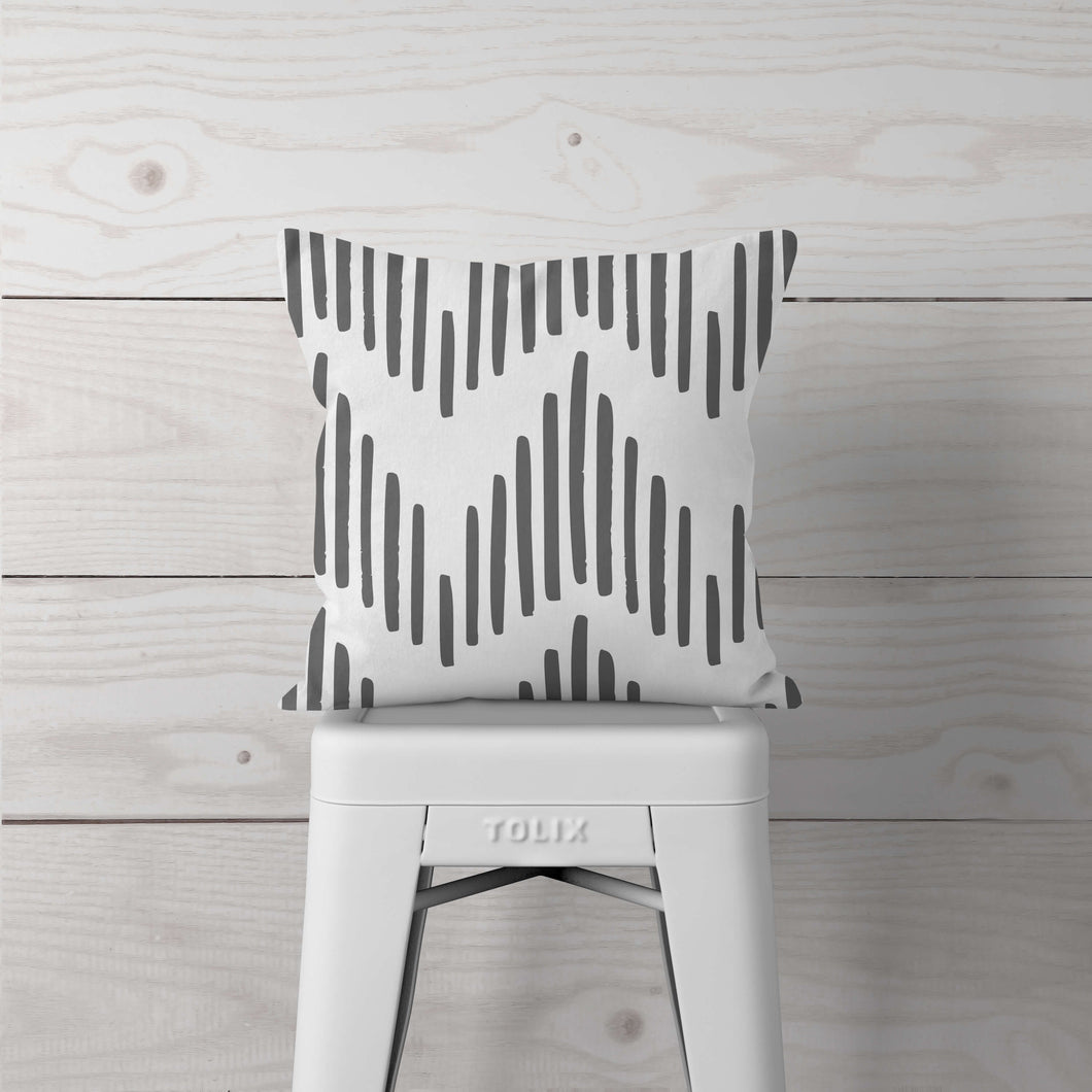 Modern Gray Lines-Pillow Cover