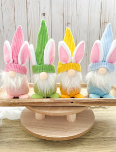Yellow Spring Easter Bunny Gnomes