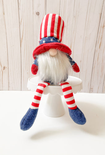 Patriotic Gnomes-Red/White Stripe Hat with Long Legs