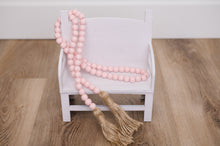 Light Pink Wood Bead Garland with Tassels