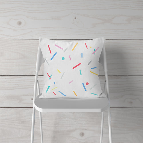 Watercolor Birthday Sprinkles-Pillow Cover