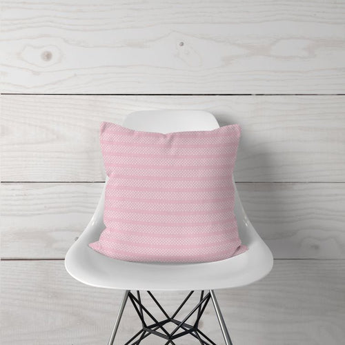Pink Striped Lines-Pillow Cover