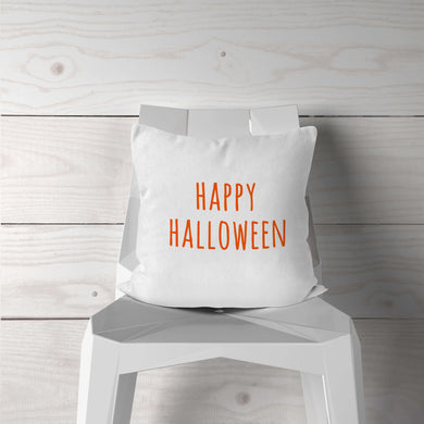 Happy Halloween-Orange/White