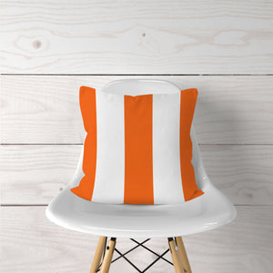 Thick Orange Stripe- Pillow Cover