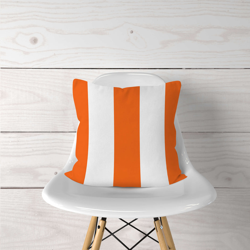 Thick Orange Stripe- Pillow Cover