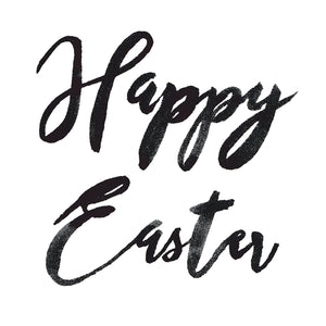 Printable- Black Watercolor Happy Easter