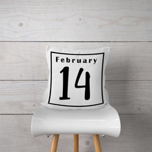 February 14-Black-Pillow Cover