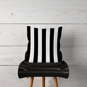 Black & White Stripe-Pillow Cover