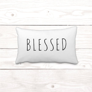 "Blessed" Lumbar-Pillow Cover