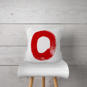 Watercolor Red "O"- Pillowcover