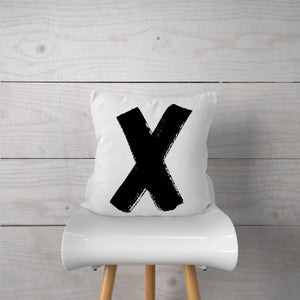 Watercolor Black "X"- Pillow Cover