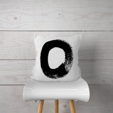Watercolor Black "O"-Pillow Cover