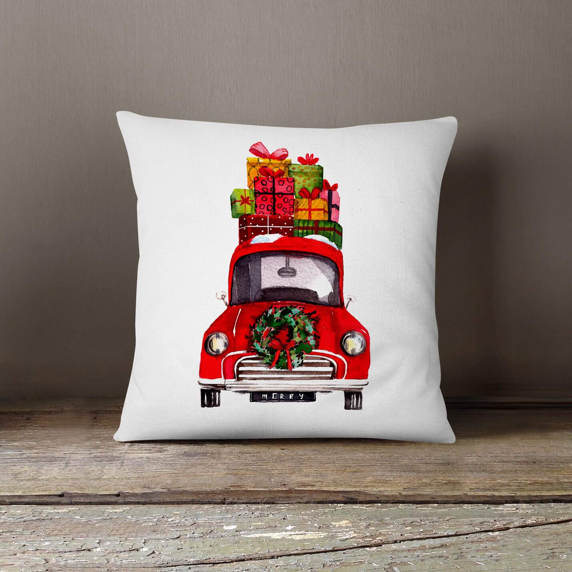 Christmas Tree Car Pocket Pillow