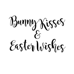 Printable- Black Watercolor Bunny Kisses & Easter Wishes