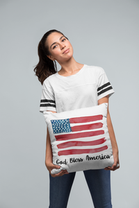 American Flag-Red-Pillow Cover