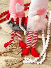 Valentine Gnome-White Hat Striped Long Legs