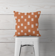 Orange w/ White Brush Strokes- Pillow Cover
