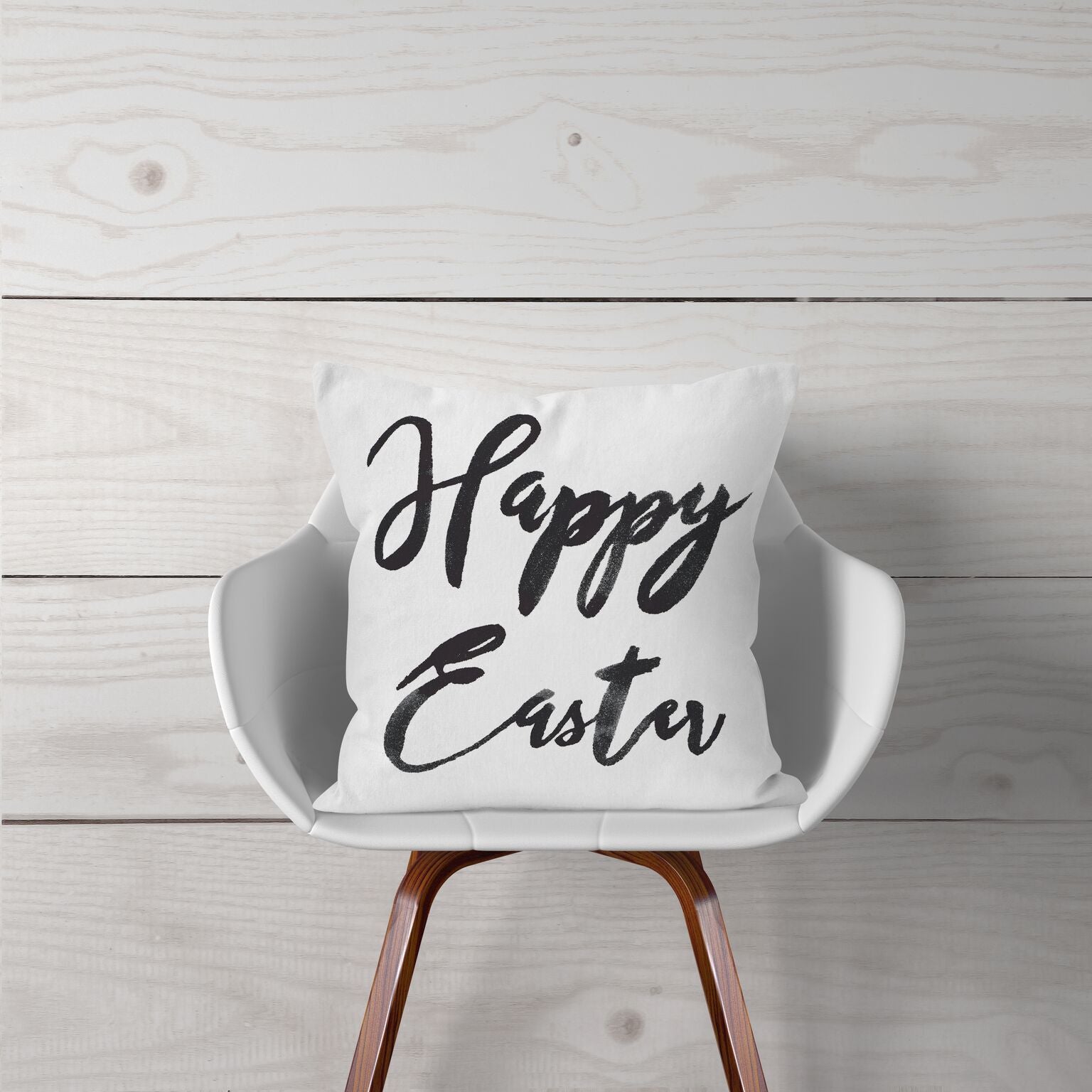 Happy top easter pillow