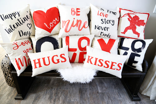 Valentine Pillow Covers-(Natural Beige Fabric Collection)