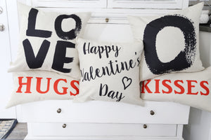 Valentine Pillow Covers-(Natural Beige Fabric Collection)