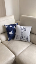 Home of the Brave-Blue-Pillow Cover