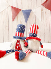 Patriotic Gnomes- Blue w/White Stars Hat w/Long Legs