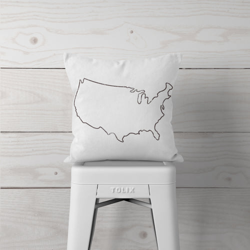 Map Outline-Pillow Cover