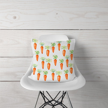 Watercolor-Mini Carrots-Pillow Cover