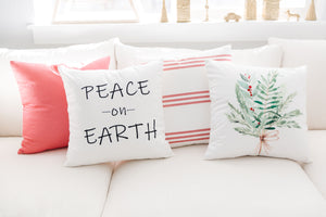 NEW!! Peace on Earth Pillow Cover
