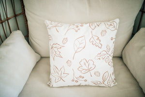 Hand-drawn Fall Leaves-Pillow Cover