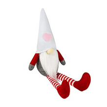 Valentine Gnome-White Hat Striped Long Legs