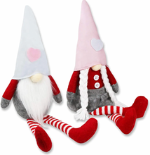 Valentine Gnome-Pink Hat Striped Long Legs