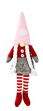 Valentine Gnome-Pink Hat Striped Long Legs