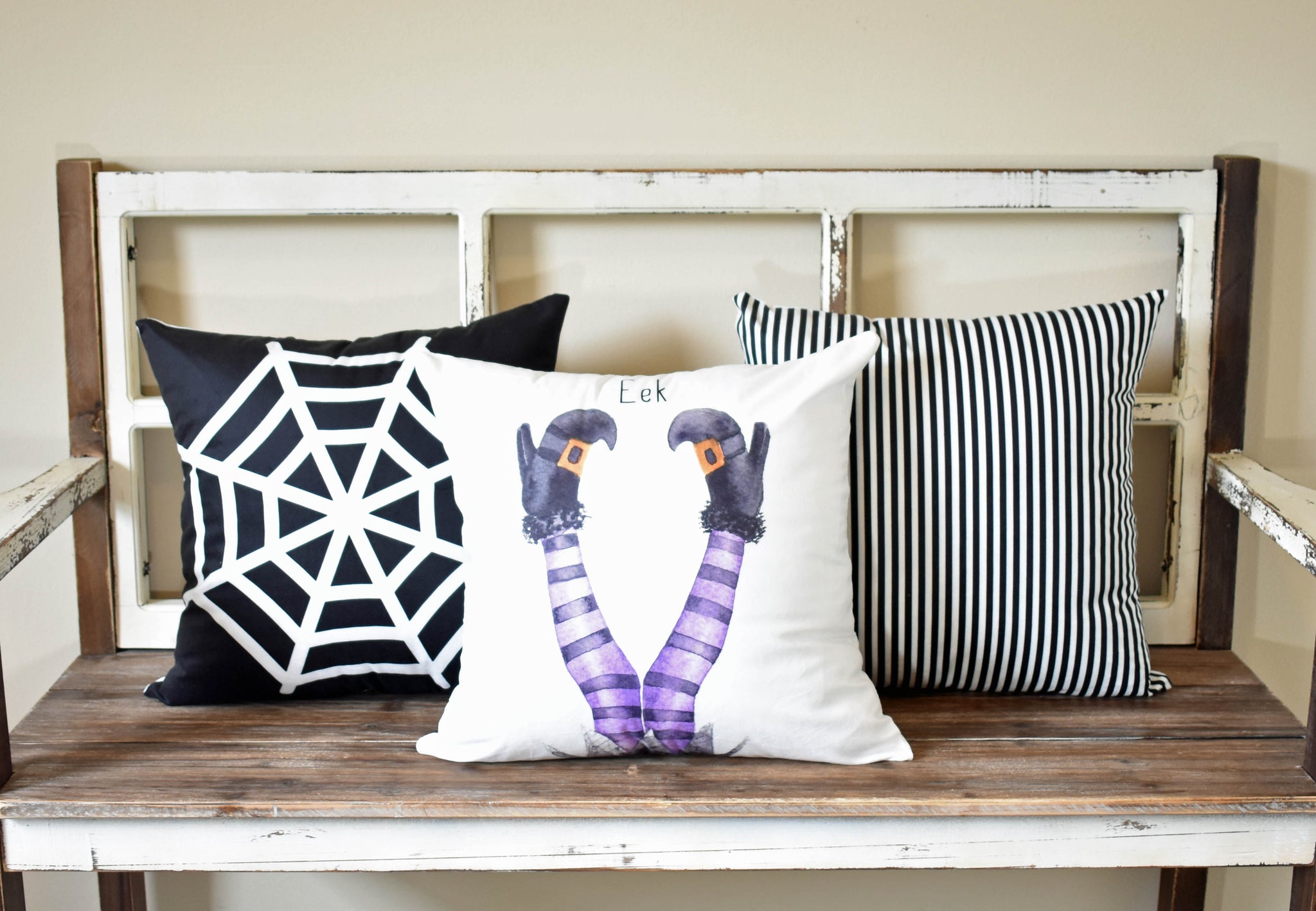 Halloween Witch Leg Pillow Wrap Burlap Pillow Also Available! Now in Stock
