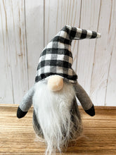White Black Buffalo Plaid-Christmas Gnome