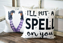 Eek!  Purple Witches Legs Halloween Pillow Cover
